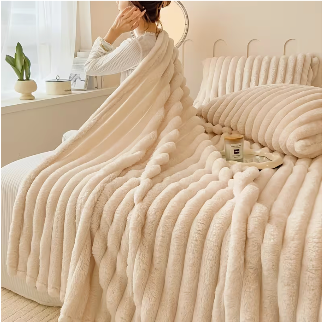 CozySnug™ Flannel Fur Throw Blanket
