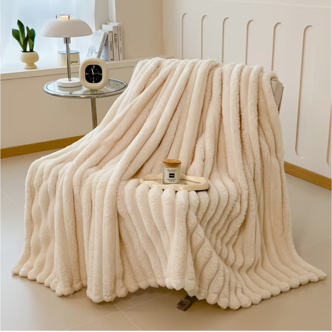 CozySnug™ Flannel Fur Throw Blanket