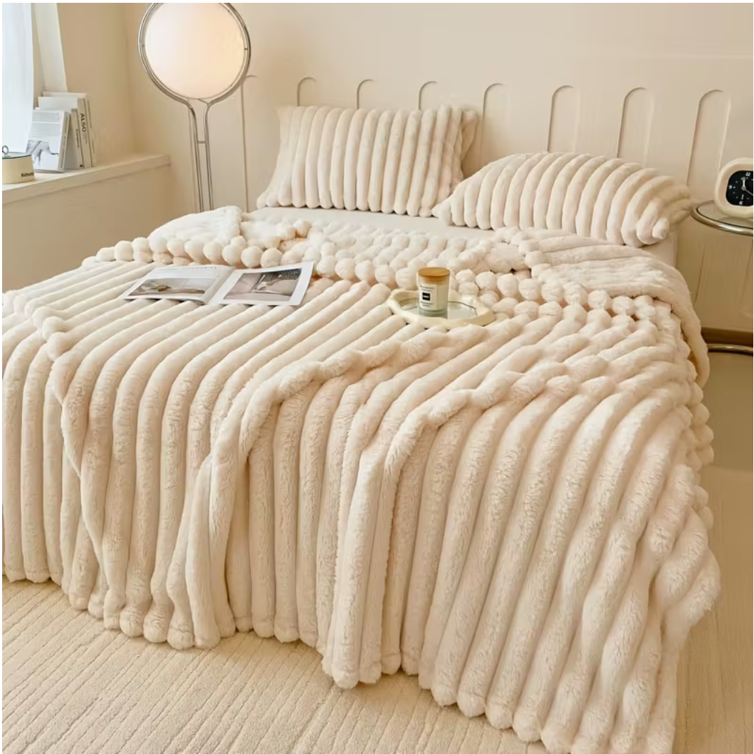 CozySnug™ Flannel Fur Throw Blanket