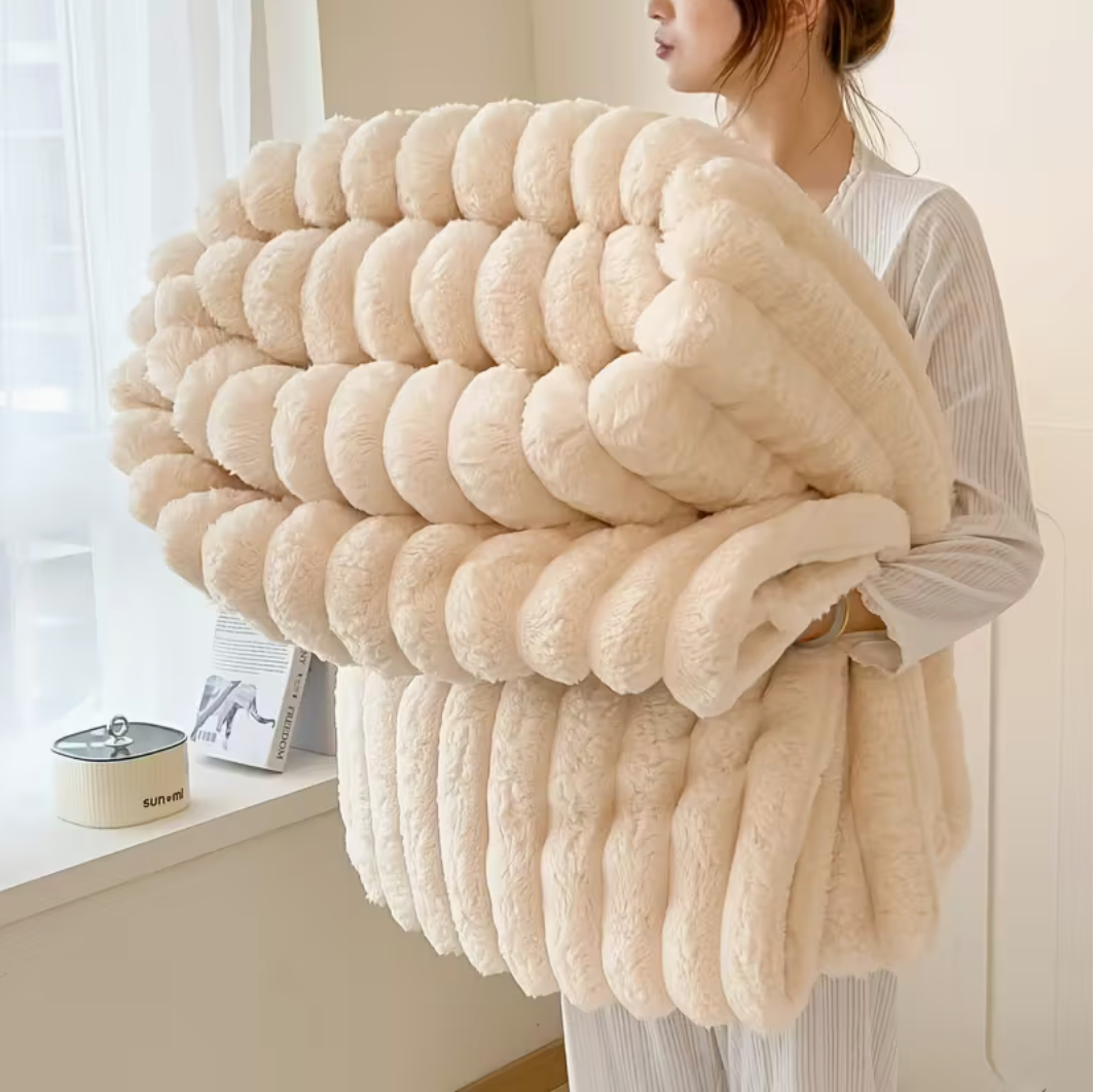 CozySnug™ Flannel Fur Throw Blanket